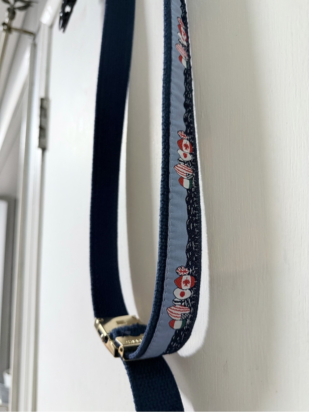 Navy Blue Decorative Belt with Surfboard with different Flags